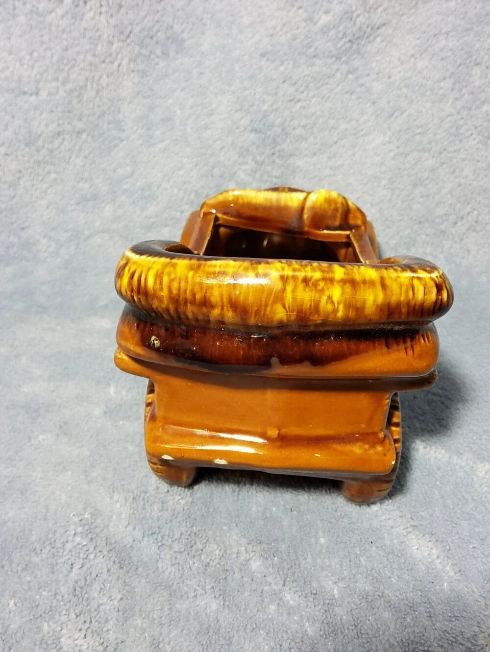Vintage Relpo 2161 Ceramic Car Planter Old Timey Convertible Buggy Drip Glaze Ja